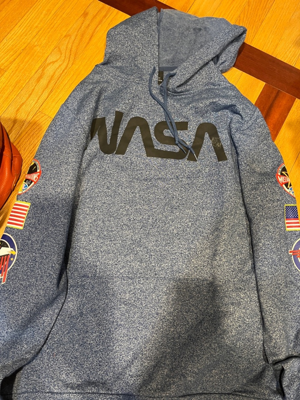 Logo Blue Heather Pullover Hoodie for Men
